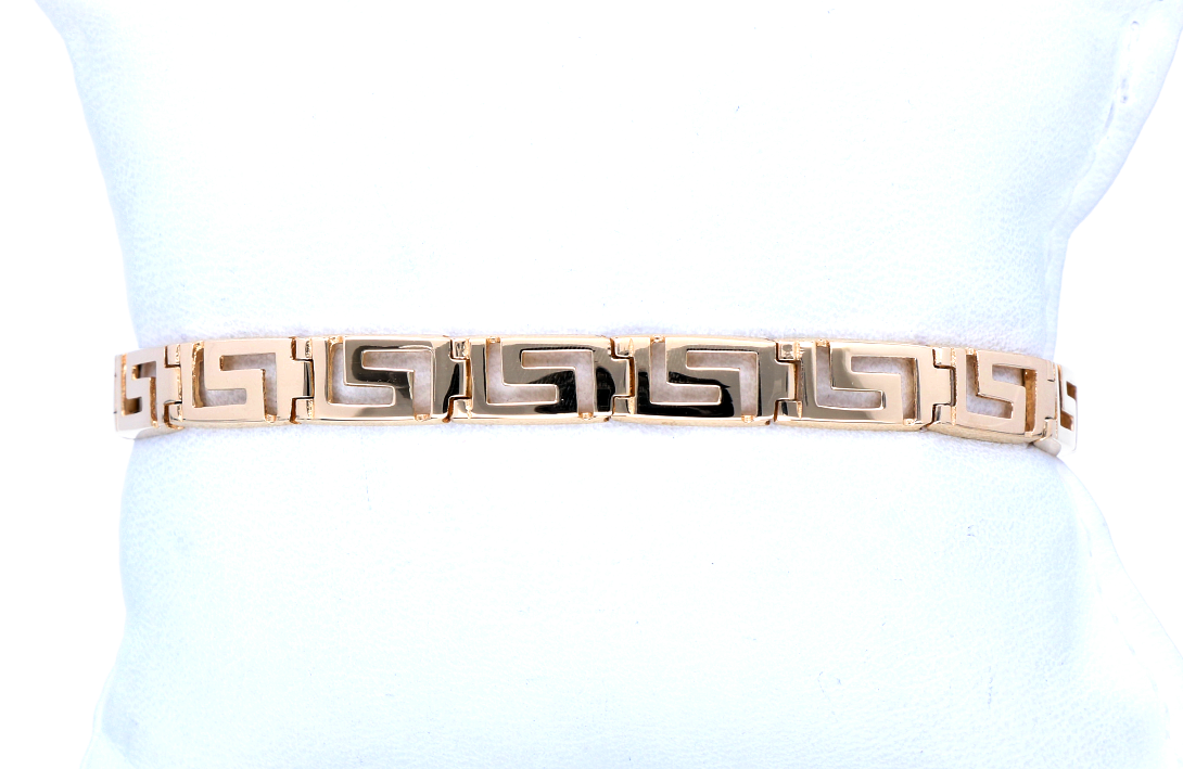 arm Benodigdheden Waakzaam Prachtige Gouden Armband Versace Schakel 14K - Kleen Edelmetalen