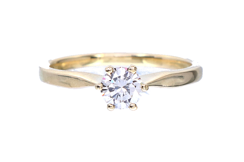 Ijdelheid eb Interpreteren Prachtige Gouden Solitaire Ring 14K met 0.45 Ct Diamant - Kleen Edelmetalen